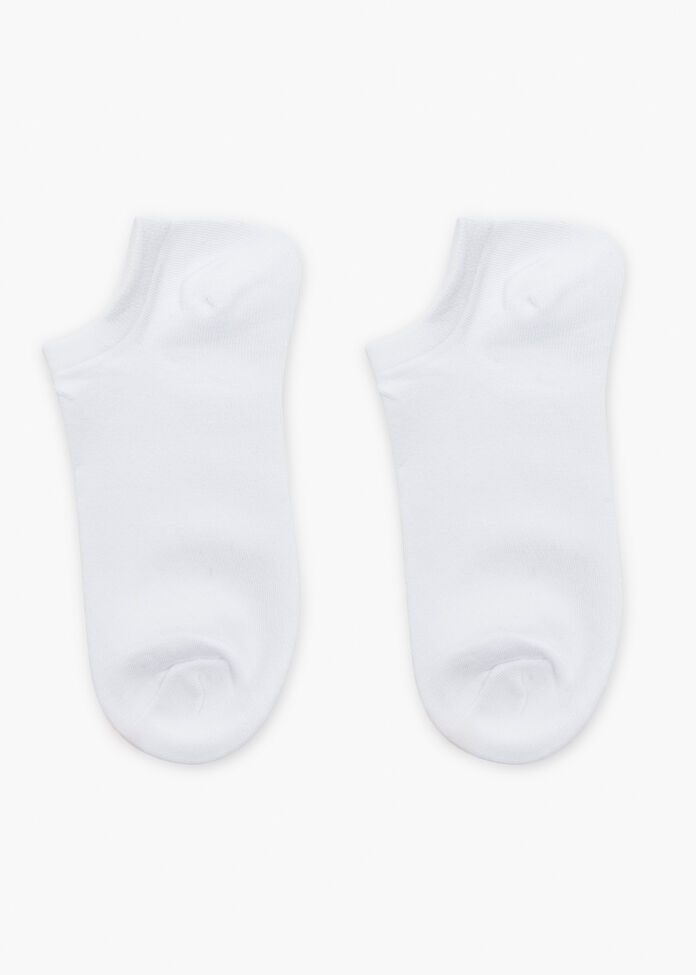 5 Pack White Bamboo Ankle Socks, , hi-res