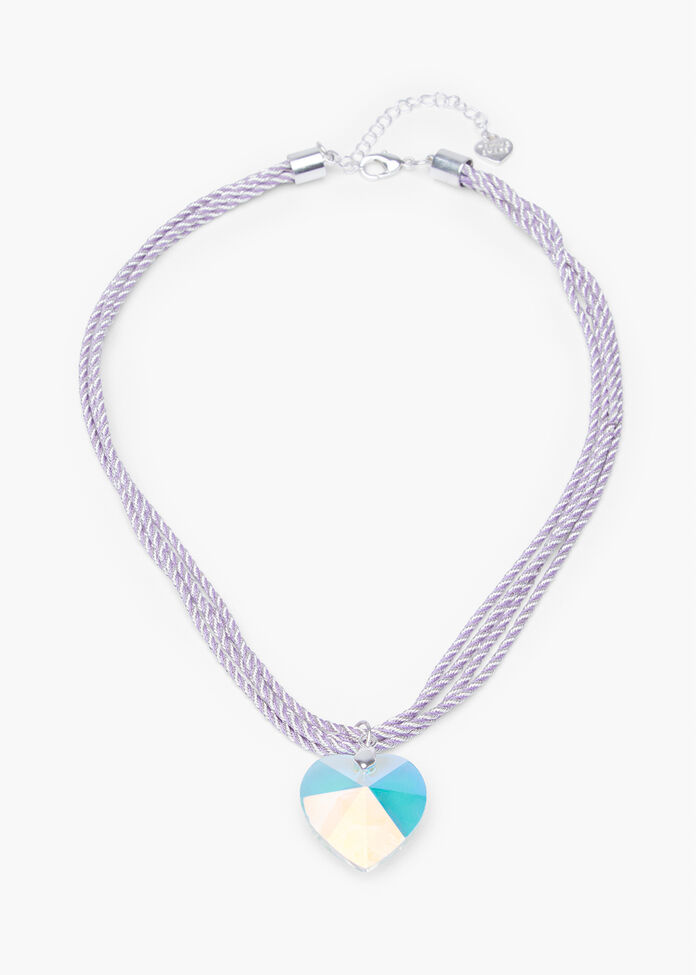 Short Heart Rope Necklace, , hi-res