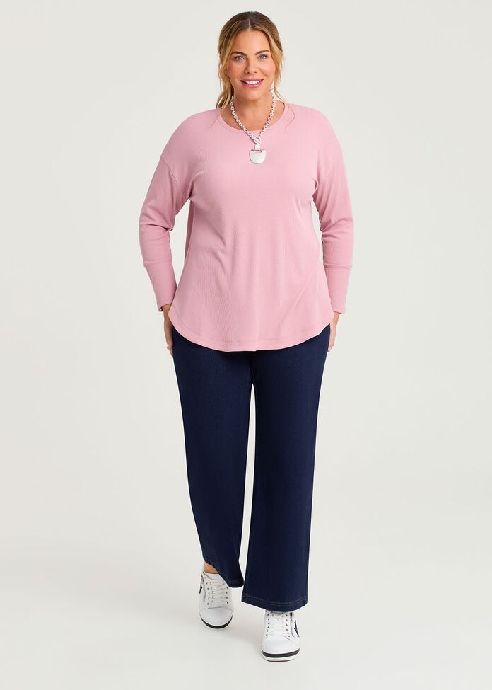 Rib Hi-lo Top, , hi-res