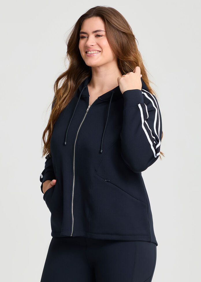 Luxe Touch Zip Through Hoodie, , hi-res