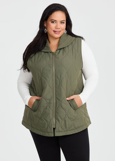 Plus Size Puffer Vest