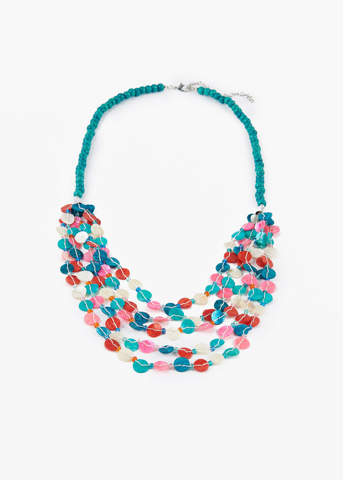 Bright Button Necklace, , hi-res