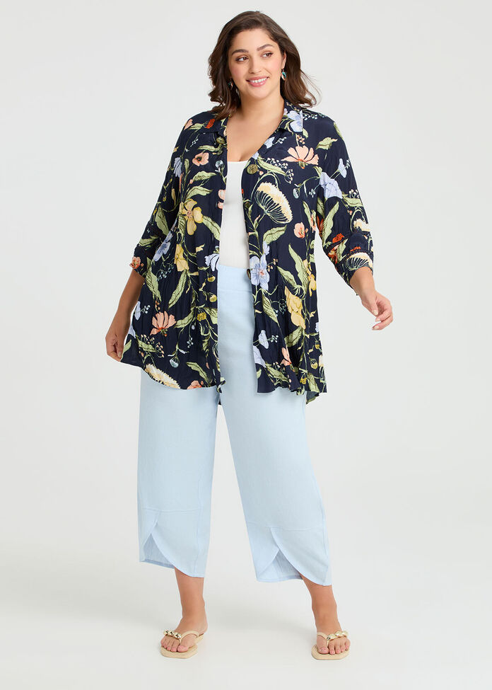 Lantern Stretch Linen Pant, , hi-res