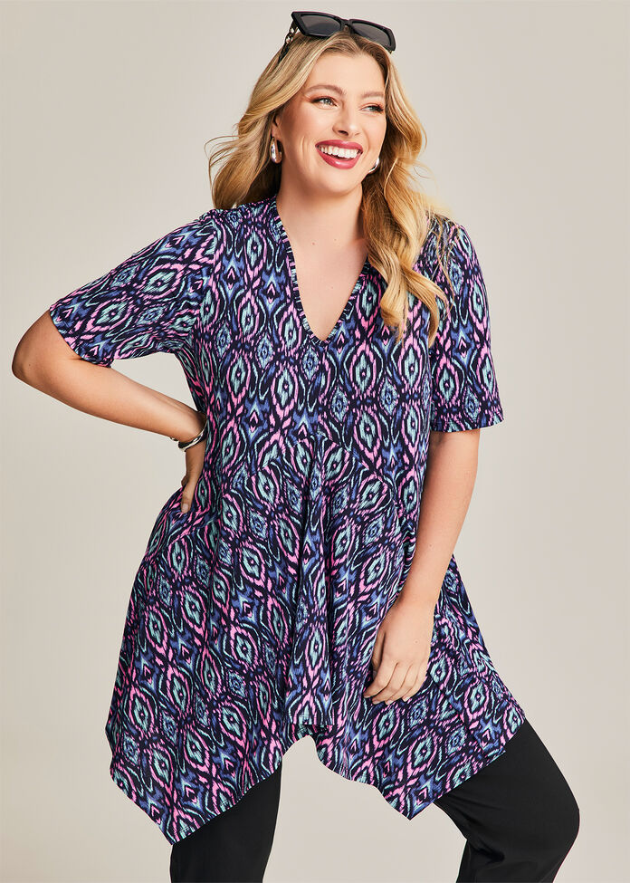Candy Drape Front Top, , hi-res