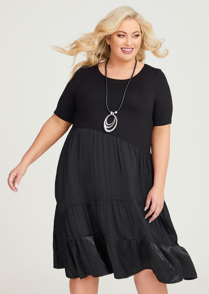 Shop Plus Size Natural Aria Dress in Black | Taking Shape AU