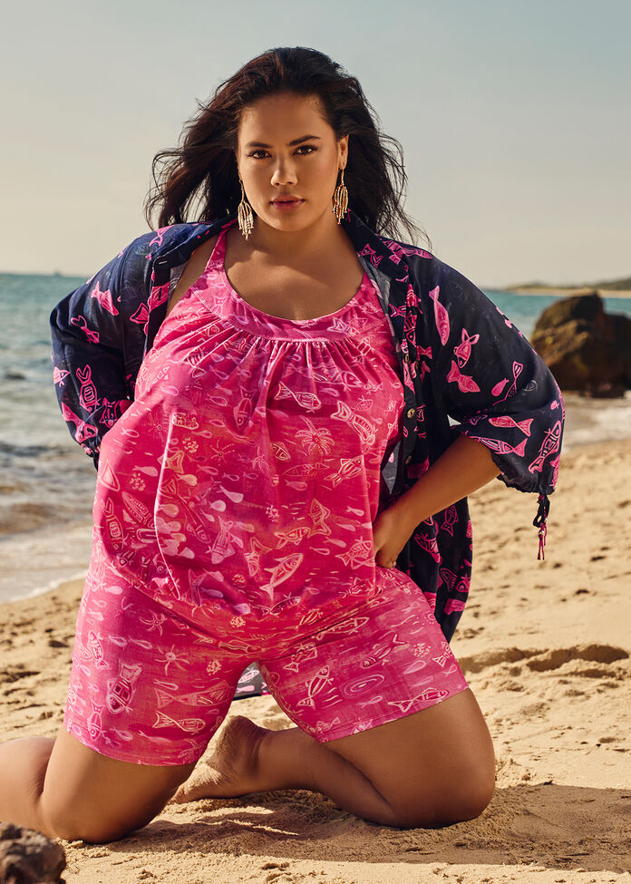 Elverina Daba Pink Swim Short, , hi-res