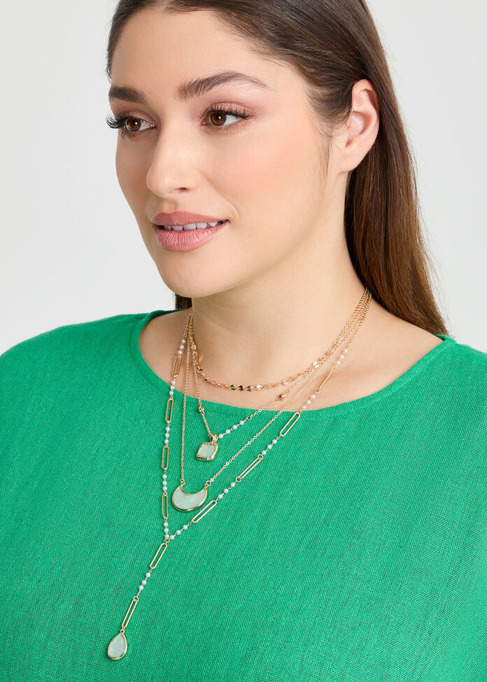 Multi Wear Moon Necklace, , hi-res