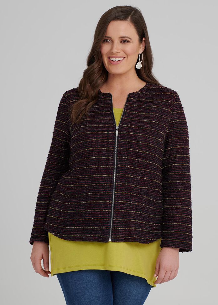 Eclectic Boucle Cardigan, , hi-res