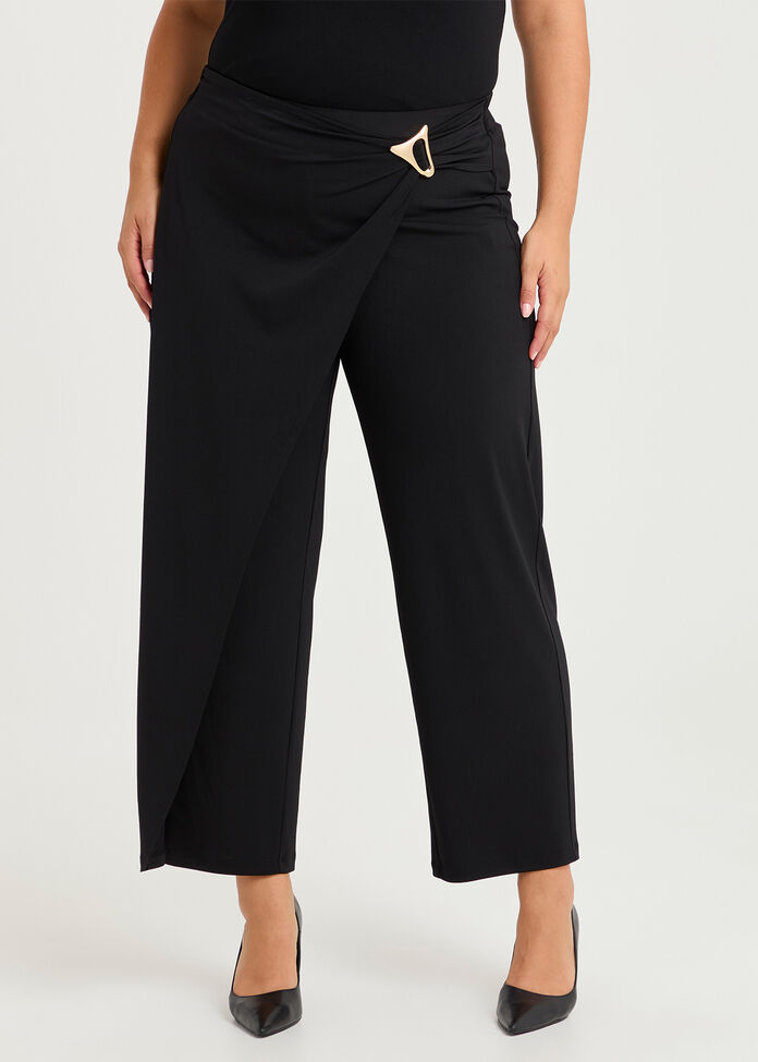 Crossover Wrap Event Wide Leg Pant, , hi-res