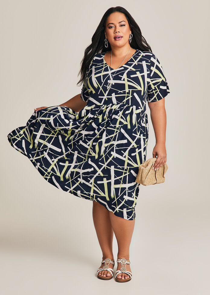 Amy Moss Crepe Dress, , hi-res