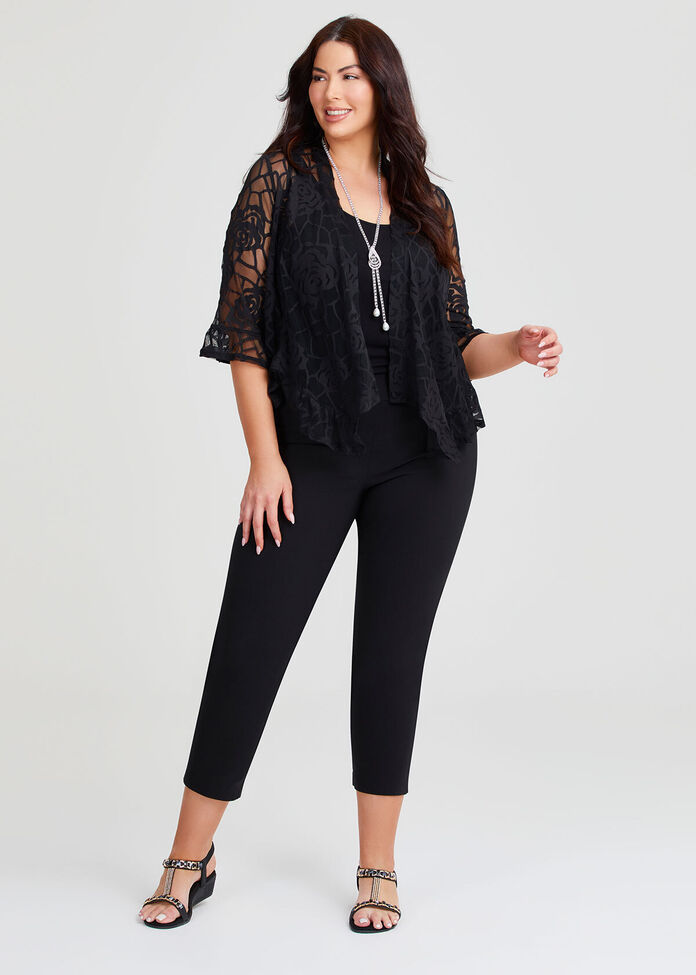 Ruffle Hem Cardigan, , hi-res