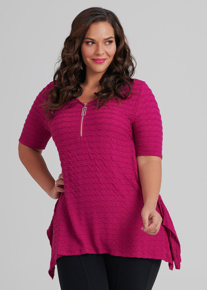 Shop Plus Size Famous Textured Top in Pink | Sizes 12-30 | Taking Shape UK