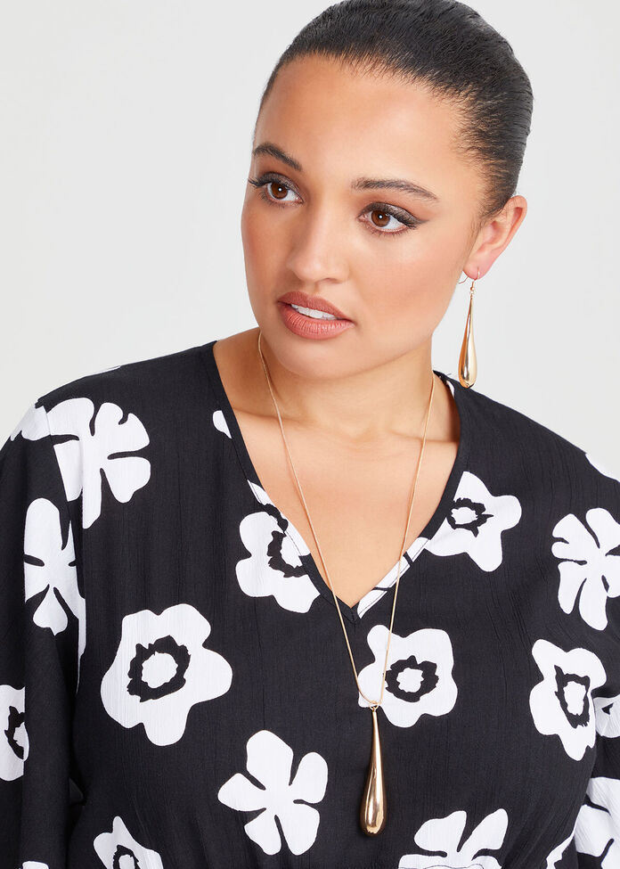 Shiny Drop Earrings, , hi-res