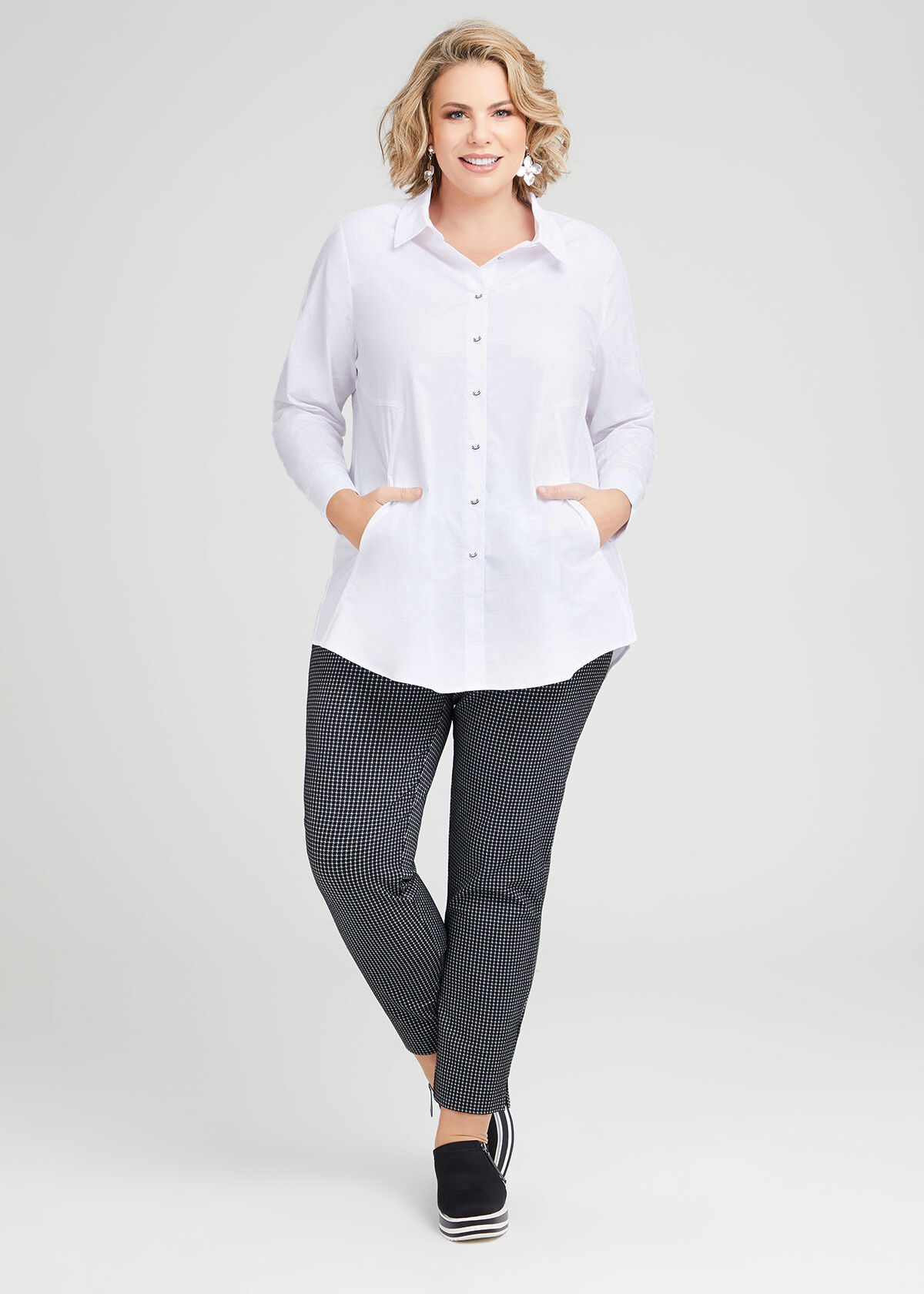 Shop Cotton Poplin Shirt in White in 