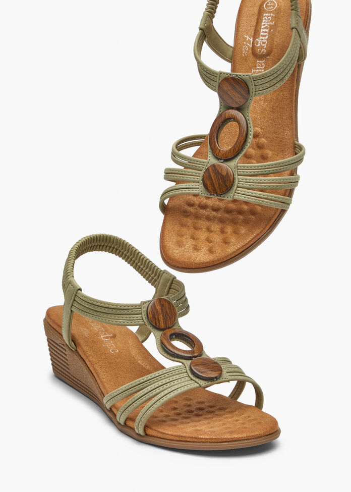 Round Trim Wedge Sandal, , hi-res