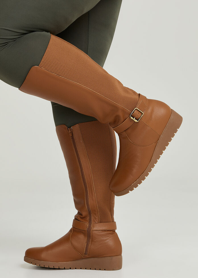 Leather Knee High Boot, , hi-res