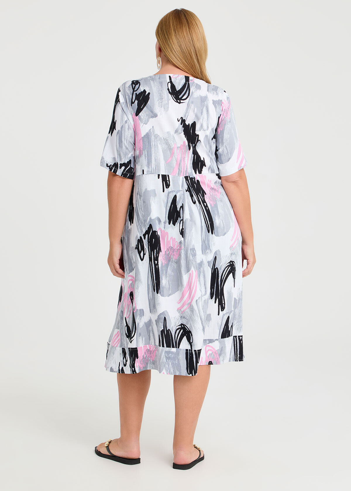 Shop Plus Size Natural Lila Sketch Dress, Multi | Taking Shape AU