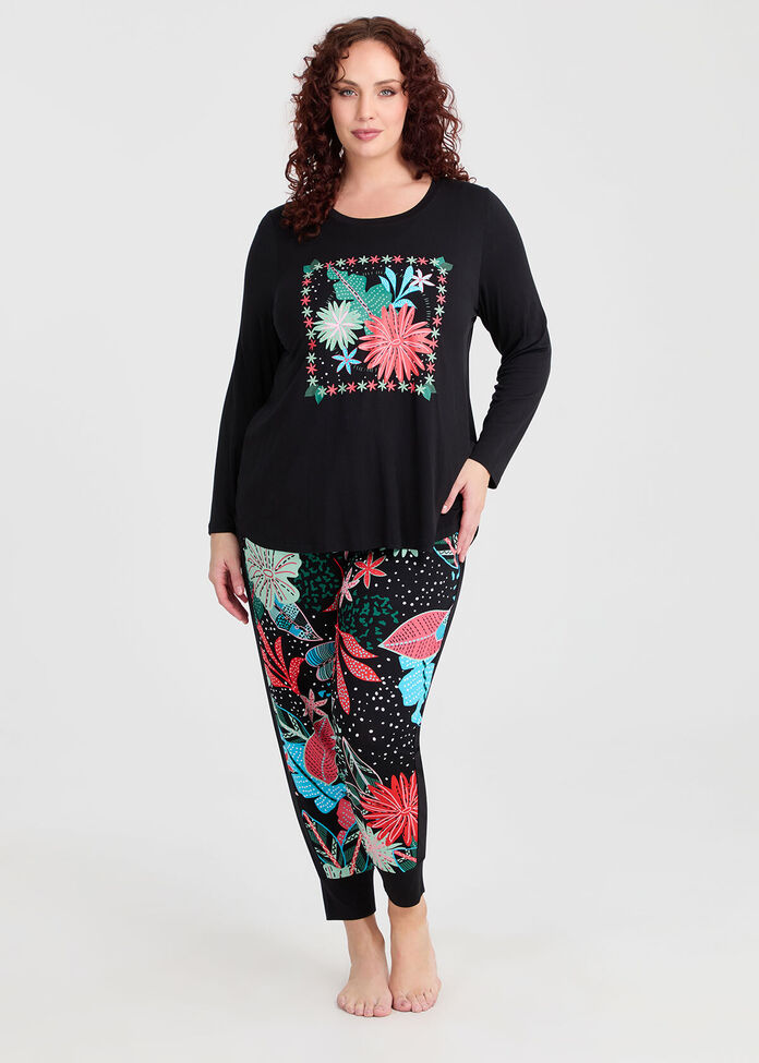 Bamboo Floral Fiesta Pyjama Top, , hi-res