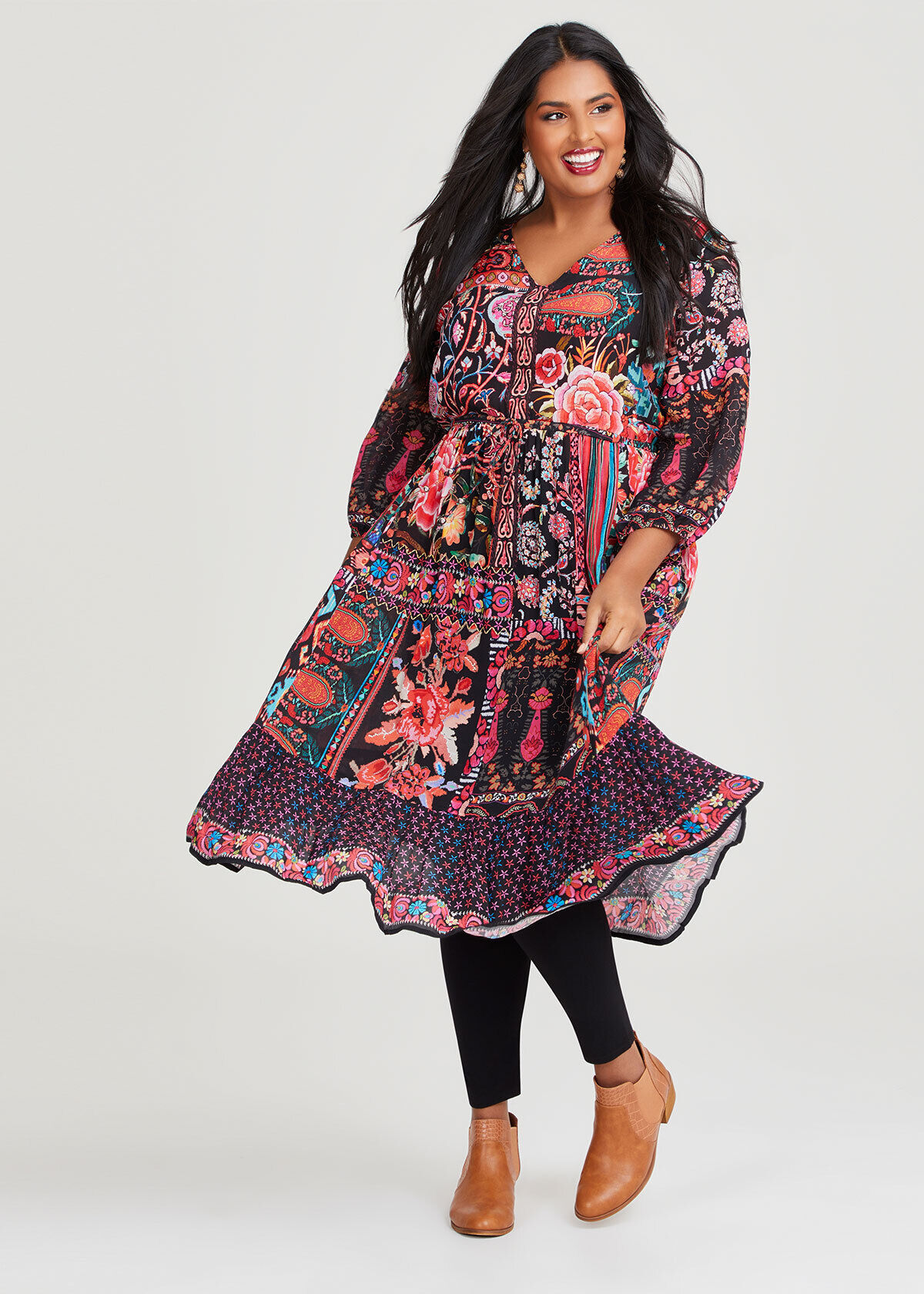 Plus size top boho sweaters