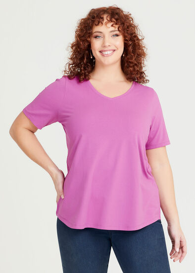 Plus Size Australian Cotton V-neck T-Shirt