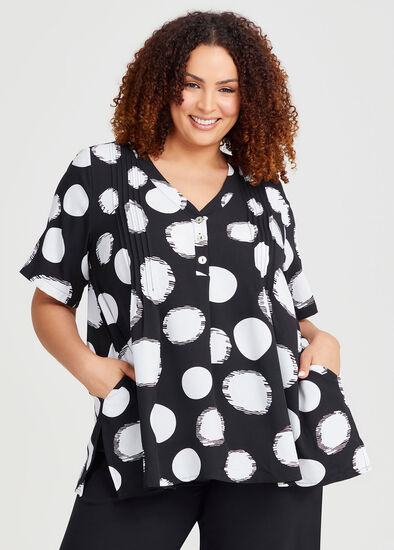 Plus Size Joy Pintuck Top