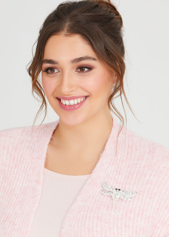 Diamond Dragonfly Brooch, , hi-res
