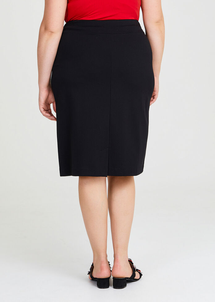 Shop Plus Size Tara Bamboo Ponte Skirt in Black | Taking Shape AU