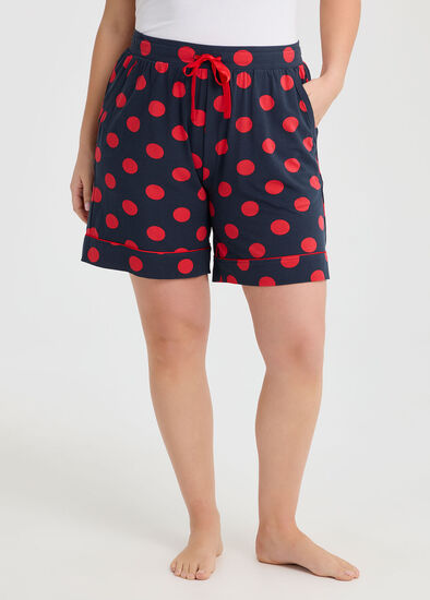 Plus Size Modal Spot Pyjama Short