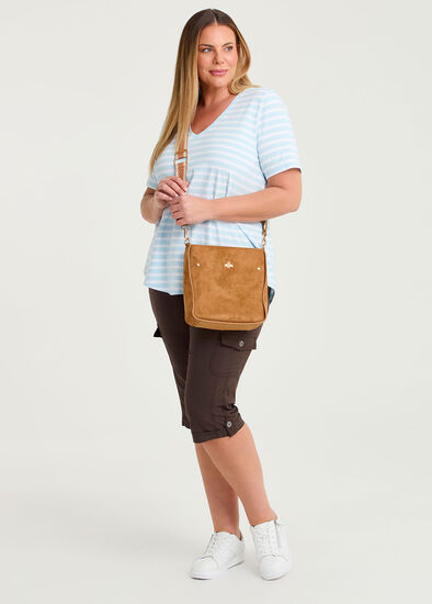 Plus Size Castaway Rib Cargo Crop Pant