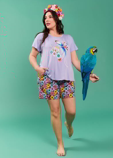 Plus Size Catalina Benedict Floral Pj Short