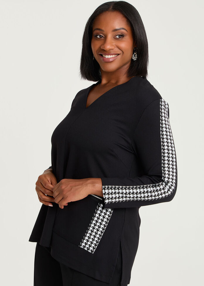 Zip Pocket Bamboo Ponte Top, , hi-res