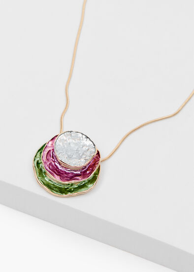 Plus Size Layered Enamel Necklace