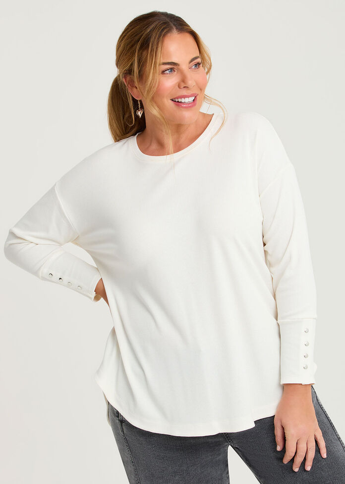 Rib Hi-lo Top, , hi-res