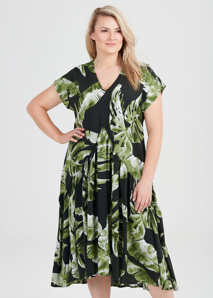 Natural Lush Jungle Dress, , hi-res