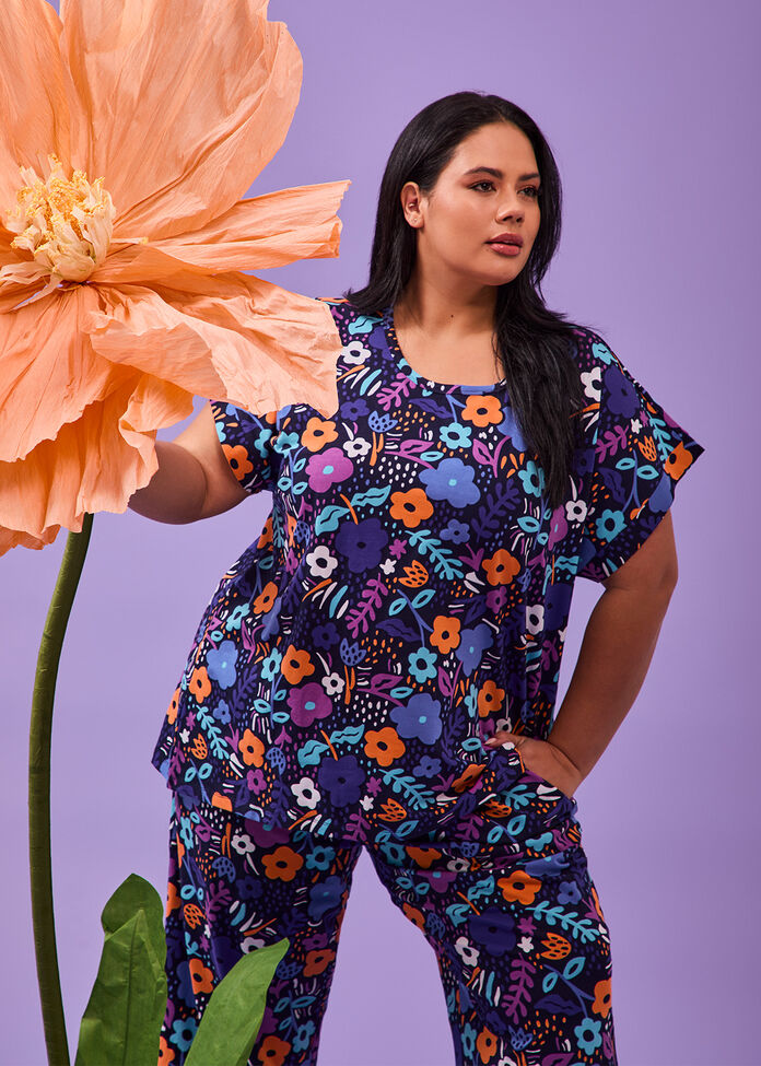 Australian Cotton Petals Pyjama Top, , hi-res