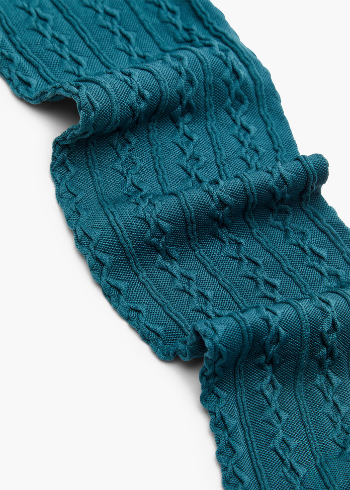Opaque Cable Knit Tights, , hi-res