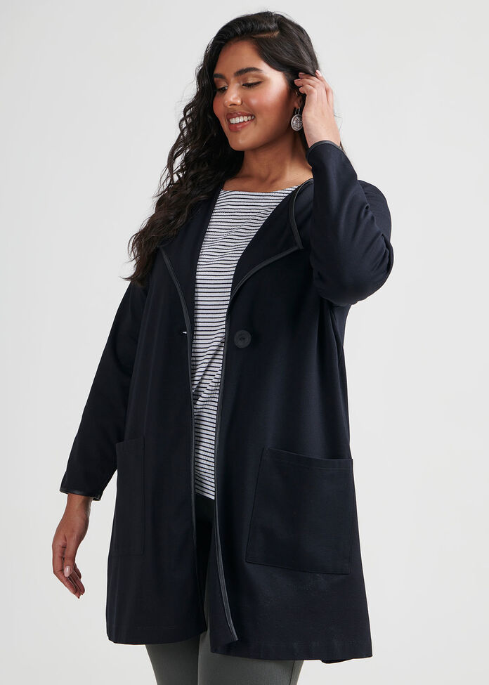 Shop Plus Size Asymetrical Ponti Jacket in Black | Sizes 12-30 | Taking ...