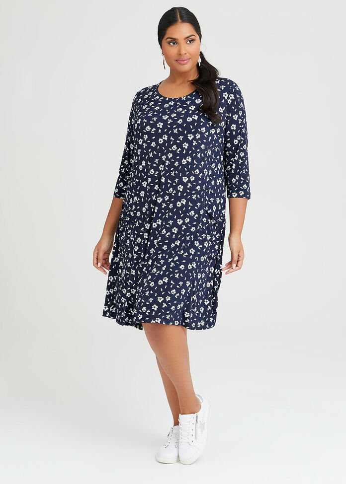 Rosie Floral Midi Dress, , hi-res