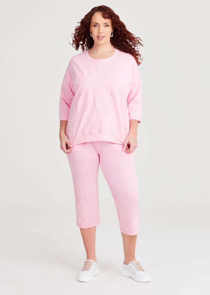Cotton Flower Crop Trackpant, , hi-res