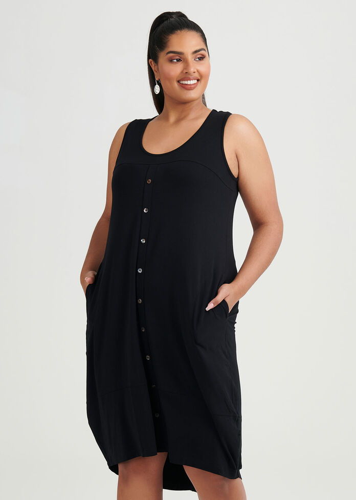 Shop Bamboo Summer Days Dress in Black in sizes 12 to 24 | Taking Shape