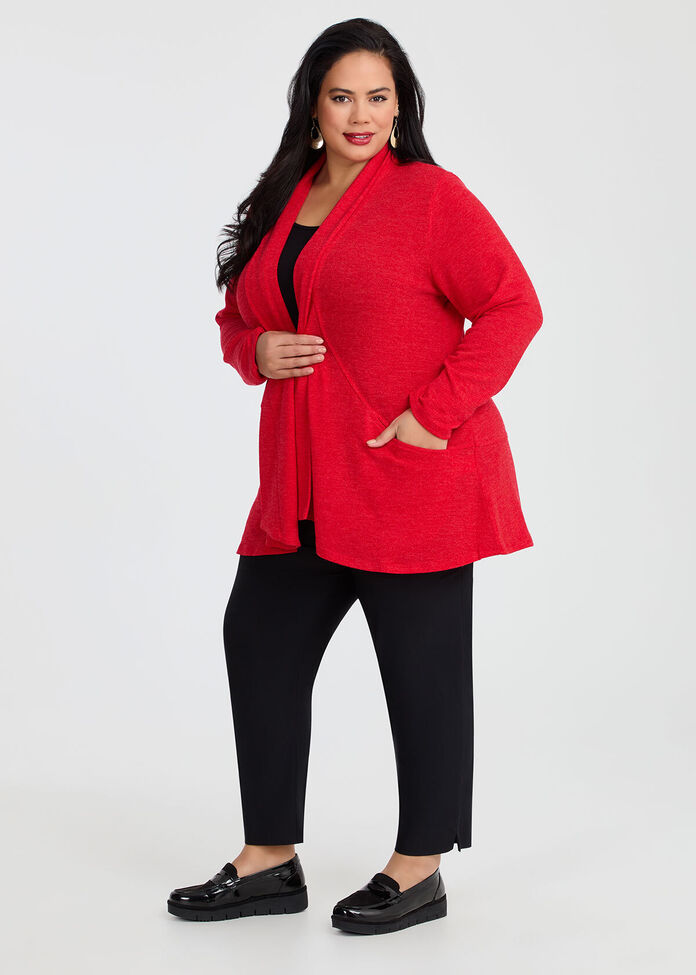 Shawl Collar Snug Cardigan, , hi-res