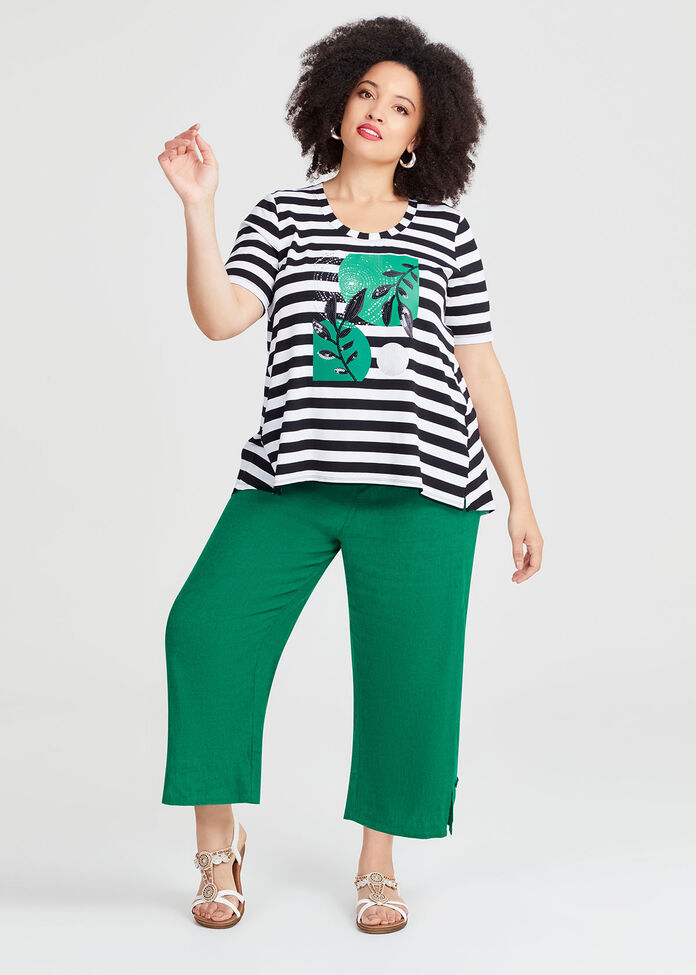Natural Isla Stripe Top, , hi-res