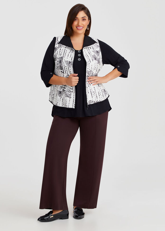 Reversible Quilt Natural Vest, , hi-res