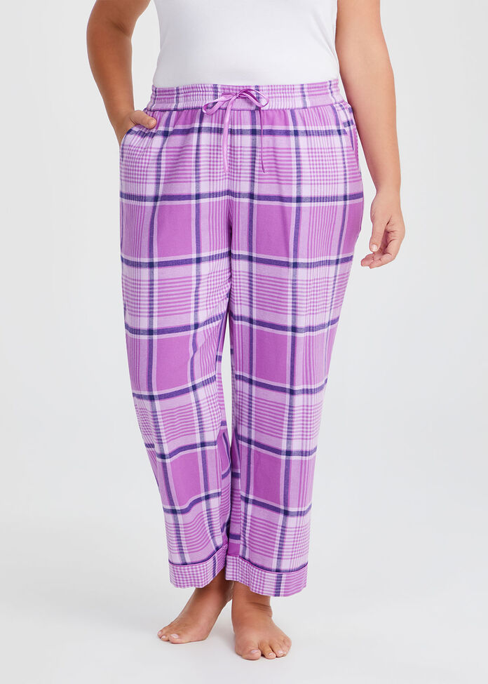 Flannelette Check Pyjama Pant, , hi-res
