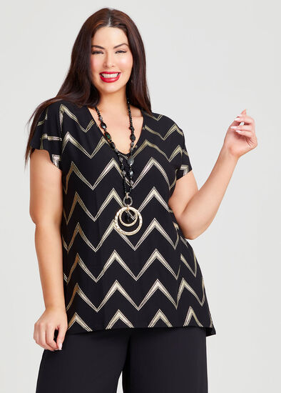 Plus Size Gold Rush Party Top