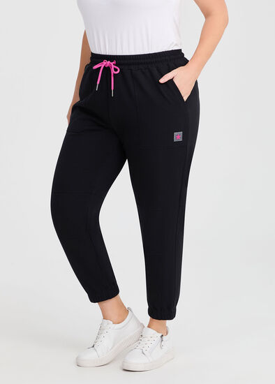 Plus Size Cotton Contrast Detail Trackpant