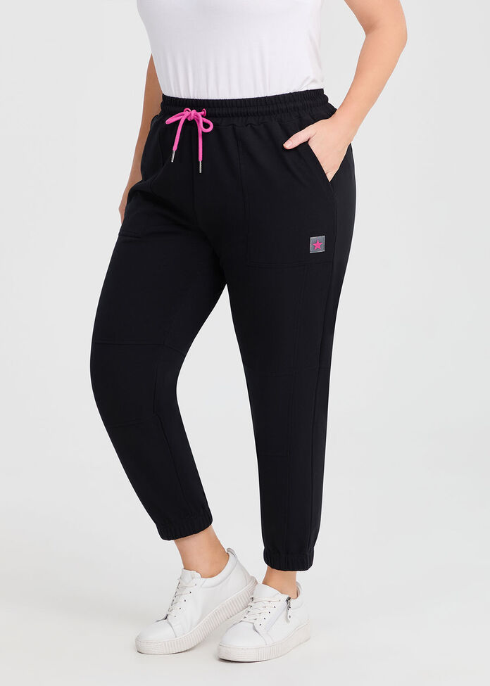 Cotton Contrast Detail Trackpant, , hi-res