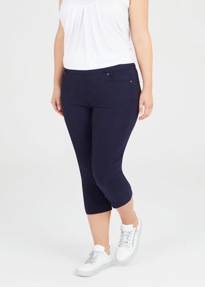 Tencel Trapeze Crop Pant, , hi-res