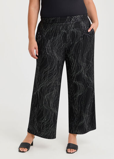 Plus Size Shimmer Wide Leg Evening Pant