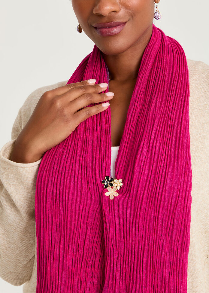 Flower Scarf Clip, , hi-res